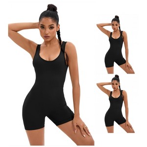 INSPIRE CHIC 3 Pcs Women's U Neck Full Hollow Back Butt Lifter Body Shaper - 1 of 4