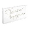 19.6" x 10.1" This is Your Happy Place Contemporary Acrylic Box USB Operated LED Neon Light White - JONATHAN Y: Modern Novelty Lamp - 2 of 4
