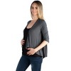 Maternity Elbow Length Sleeve Open Cardigan - 24seven Comfort Apparel™ - 2 of 3