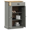 vidaXL VIGO Shoe Cabinet Shoe Storage Organizer with Doors Solid Wood Pine - 3 of 4