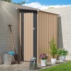 Mlmh & Kngwa 67.6"H Metal Garden Shed 5 X 3 FT Pent Roof - 3 of 4
