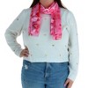 CTM Women's Valentine's Day Heart Print Holiday Lightweight Scarf - 3 of 4