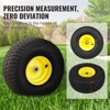 VEVOR Lawn Mower Tires with Rim, 15x6-6" Tubeless Tractor Tires, 2-Pack Tire and Wheel Assembly, S-Turf Pneumatic Tires, 3" Offset Hub, Black - 4 of 4