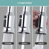 WOWOW Double Handle Bridge Kitchen Faucet with Pull-Down Sprayer - 4 of 4