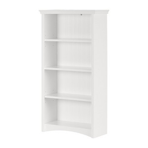 HomeStock 4-Shelf Bookcase Pure White Gascony - 1 of 4