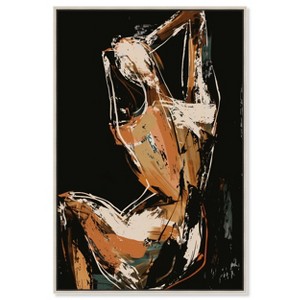 Art Remedy Beautiful Abstraction Brown Earthy Abstract Wall Art Framed - 1 of 4