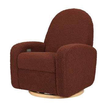 Babyletto Nami Electronic Recliner and Swivel Glider with USB Port and Light Wood Base