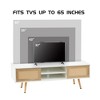 Lyngins 41.34" Rattan Woven Coffee Table, Sliding Door for Storage, Rectangle Tea Table with Solid Wood Legs, Modern Center Table for Living Room - 3 of 4