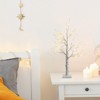 Tangkula Artificial White Birch Tree 2ft Pre-lit Tabletop Christmas Tree w/ 24 Battery-operated Warm White LED Lights - 4 of 4