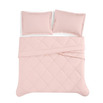 Blush Twin Cotton Down Alternative Comforter Set