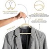 QingMoon Velvet Hanger, Ultra Thin Non Slip Hangers, Strong and Durable Hold Up to 10 Lbs with Swivel Hook for Shirts, Dress and Pant - 2 of 4