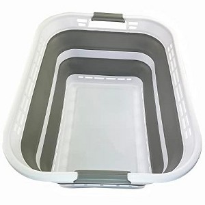 SAMMART 42L (11 Gallons) Collapsible Plastic Laundry Basket / Washing Tub - 1 of 4
