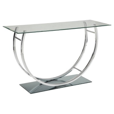 Danville 48'' Silver Mirrored Glass U-Shaped Console Table