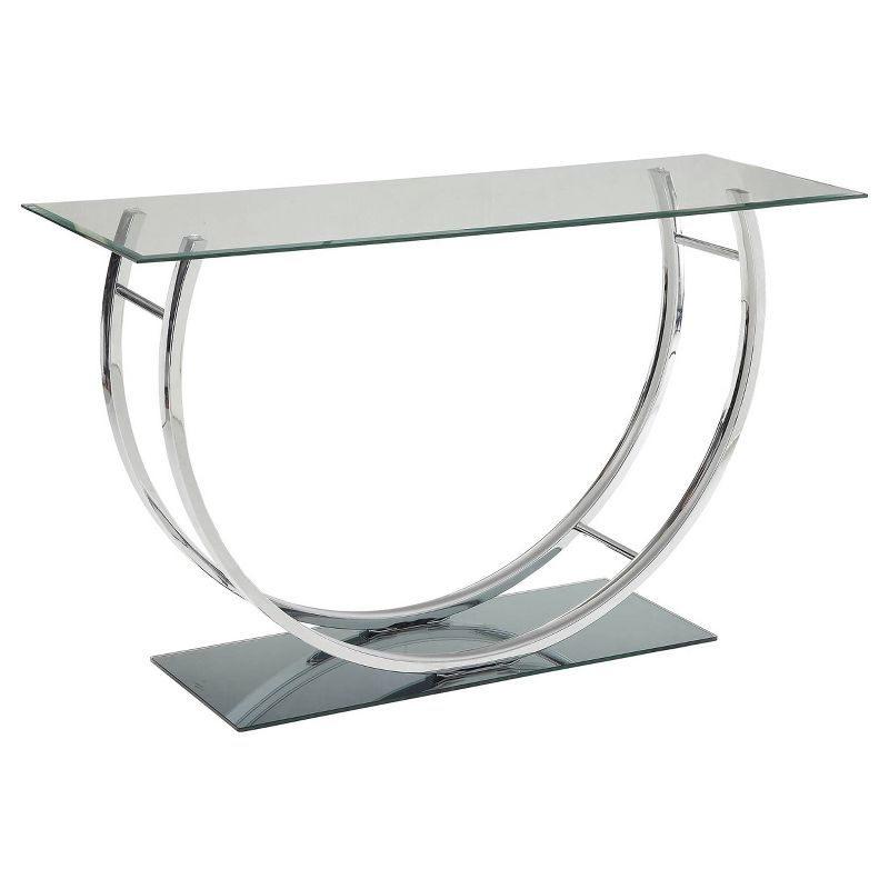 Danville Console Sofa Table with Glass Top Chrome - Coaster, 1 of 6