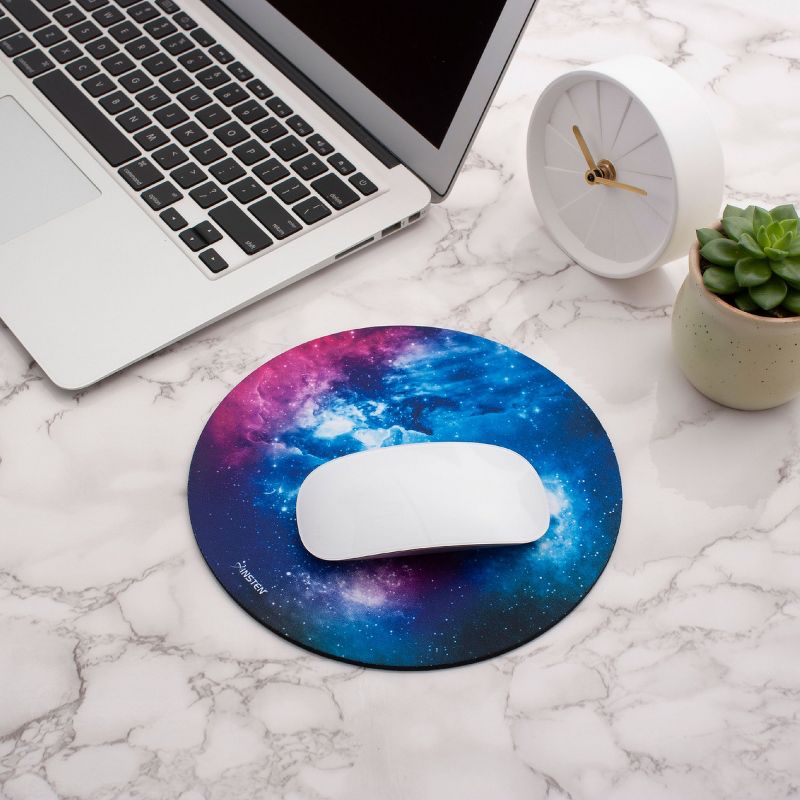 Insten Round Mouse Pad Galaxy Space Nebula Design, Non Slip Rubber Base, Smooth Surface Mat, For Home Office Gaming (7.9" x 7.9"), 2 of 10