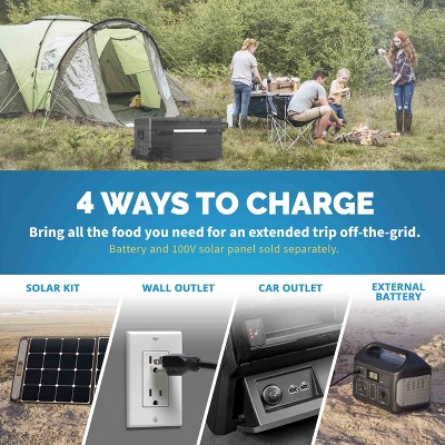 Newair 80 Qt Black Electric Portable Camping Cooler with Wheels