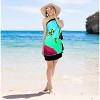 LA LEELA Women's Wrap Swimwear Cover up Sarong Wraps One Size Emerald Turtle - 3 of 4