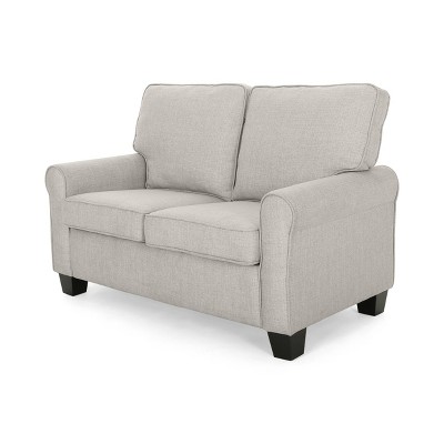 Bernietta Mid-Century Modern Minimal Loveseat Beige - Christopher Knight Home