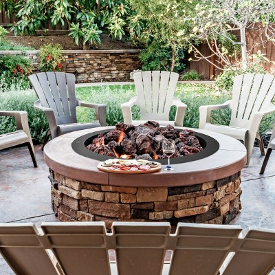36 Inch Black Steel DIY Fire Pit Ring