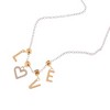 Anna-Kaci Two-Tone Circle and Cross Pendant Necklace with Snake Chain - 3 of 4