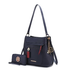 MKF Collection Shivani Vegan Leather Women’s Hobo Bag by Mia K with wallet – 2 pieces - 1 of 4