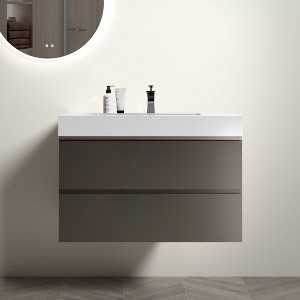 NicBex Floating Bathroom Vanity with Sink,Bathroom Sink Vanity with 2 Drawers,35.8 inch Bathroom Sink Cabinet without Drain and Faucet,Pre-assembled - 1 of 4