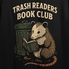 Trash Readers Book Club Women's Black Crew Neck Short Sleeve Crop Top - 2 of 3