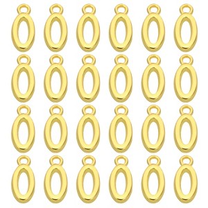 Unique Bargains Metal Bulk Elegant DIY Crafts Jewelry Making Initial Pendants 50 Pcs - 1 of 4