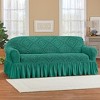 Collections Etc Ruffled Stretch Furniture Cover - 2 of 3