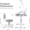 Runesay Kids Drafting Table Desk Set with Adjustable Height, LED Light and Bookstand - 3 of 4