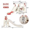 4 in 1 Kids Slide and Swing Set, Kids Playground Climber Slide Playset Includes Slide, Swing, Basketball Hoop, and Climber - 2 of 4