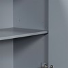 Sideboard Buffet Cabinet With 4 Triangular Pattern Doors, Modern Kitchen Storage Cabinet With Adjustable Shelves Metal Legs For Dining Room - 4 of 4