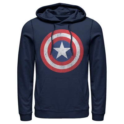 Men\'s Marvel Captain America Pull Classic Over : Shield Hoodie Target