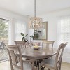 LNC Quaint 4-Light 12" Farmhouse Square Mini Chandelier, Rustic Brown and Distressed  White Wood - 4 of 4