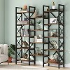 Hommoo 70" Tall Triple Wide Bookshelf Brown - 2 of 4