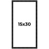 PosterPalooza | 15x30 Thin Barnwood Picture Frame, UV Acrylic, 2 Finishes - Grey and Black - 2 of 4