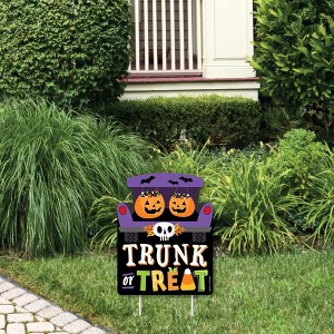 Big Dot of Happiness Trunk or Treat - Outdoor Lawn Sign - Halloween Car Parade Party Yard Sign - 1 Piece - 1 of 4