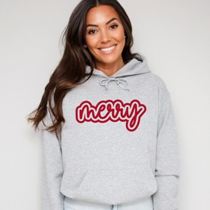 Merry Outline Puff  - Women's Graphic Hoodie - 1 of 3