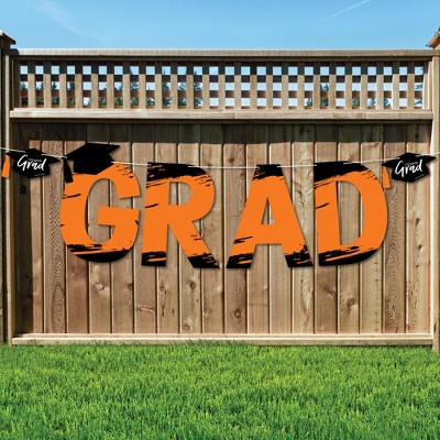 Big Dot of Happiness Orange Grad - Best is Yet to Come - Large Orange Graduation Party Decorations - GRAD - Outdoor Letter Banner