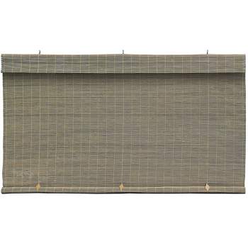 72" x 72" Outdoor Imperial Matchstick Rayon from Bamboo Cord-Free Natural Rollup Blinds Driftwood - Radiance