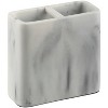 LunaLulinlk Faux Marble Toothbrush Holder, White - 3 of 4
