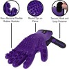 HandsOn Pet Grooming & Bathing Gloves, Purple/Black, Size Small - 2 of 4