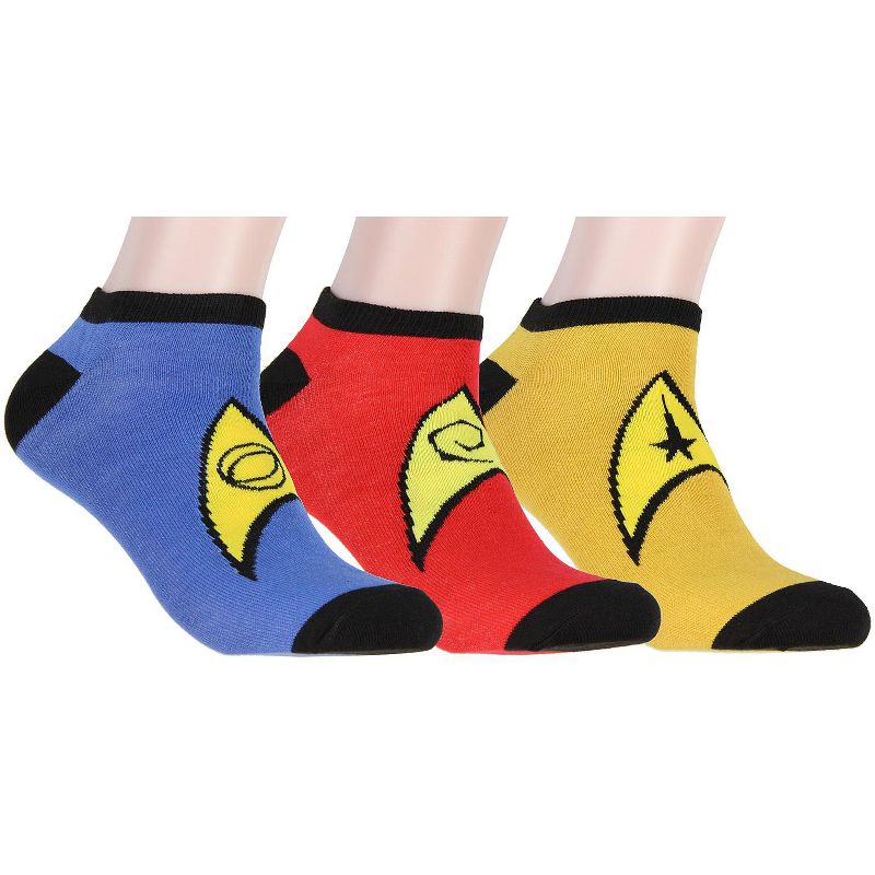 Star Trek Socks Original Series Ankle No-Show Socks (3 Pack) Multicoloured, 1 of 5