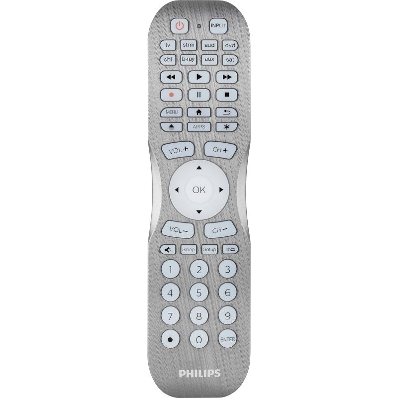 Philips 8-Device Backlit Universal Remote Control - Brushed Graphite, 1 of 10