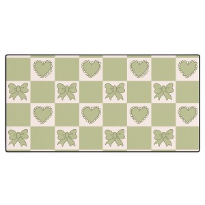 Doodle By Meg Green Bow Checkered Print Desk Mat - 1 of 4