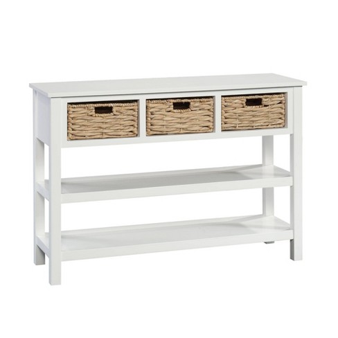 Cottage Road Console With Baskets White Sauder Target