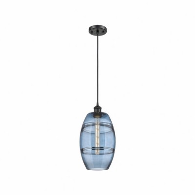 Vaz - 1 Light Cord Hung Mini Pendant In Industrial Style-9.88 Inches Tall and 8 Inches Wide