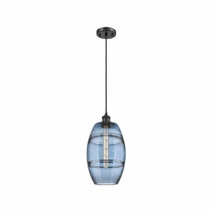 Vaz - 1 Light Cord Hung Mini Pendant In Industrial Style-9.88 Inches Tall and 8 Inches Wide - 1 of 1