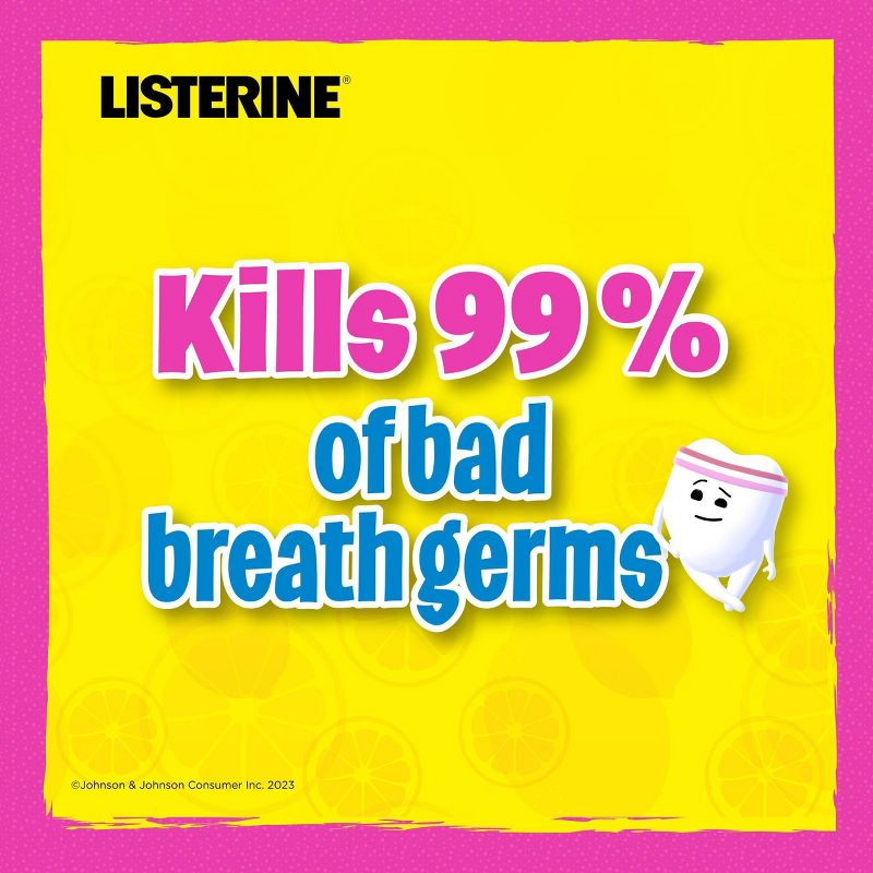 Listerine Smart Rinse Kids Fluoride Mouthwash Pink Lemonade - 500ml, 6 of 10