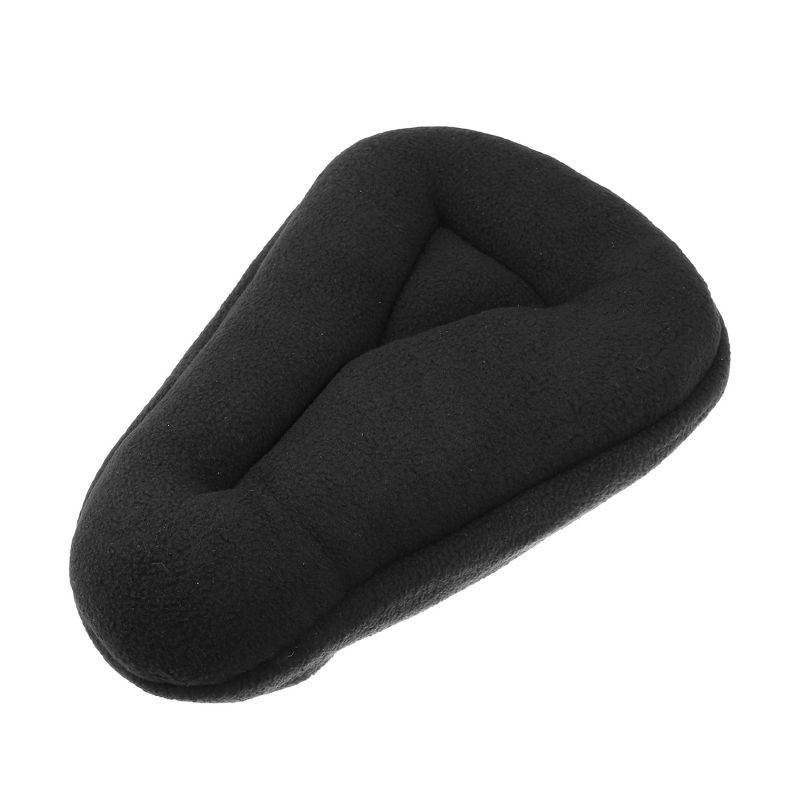 Unique Bargains Bike Bicycle Thickened Saddle Seat Cover Comfort Pad Padded Soft Cushion Plush Black, 1 of 7